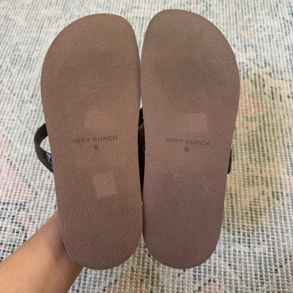 Tory Burch Miller Cloud Sandal in Plum/Natural Size 10 - Picture 9 of 11